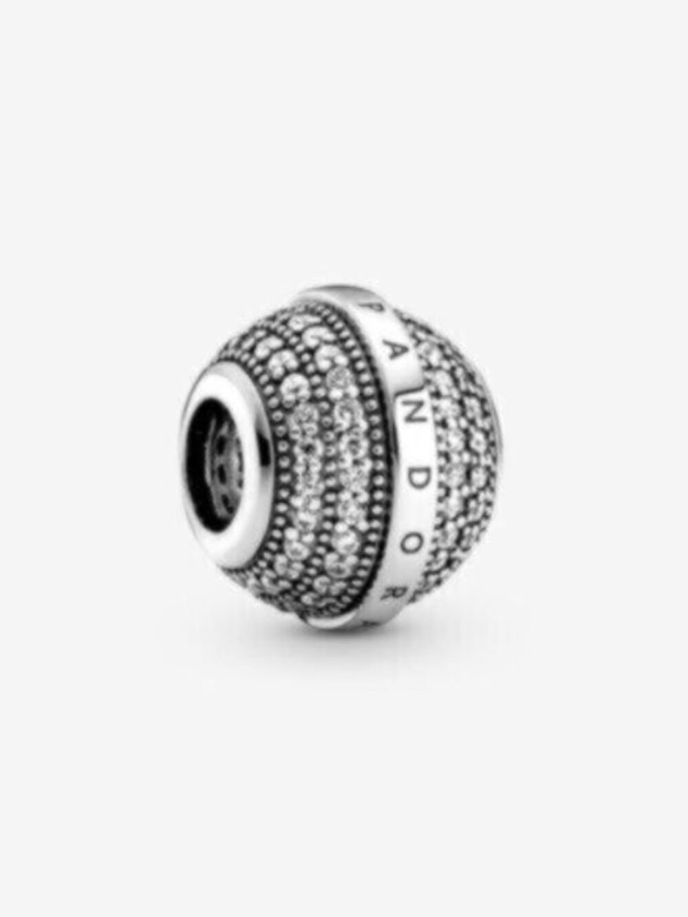 Pandora Silver Pavé Round Spacer Charm